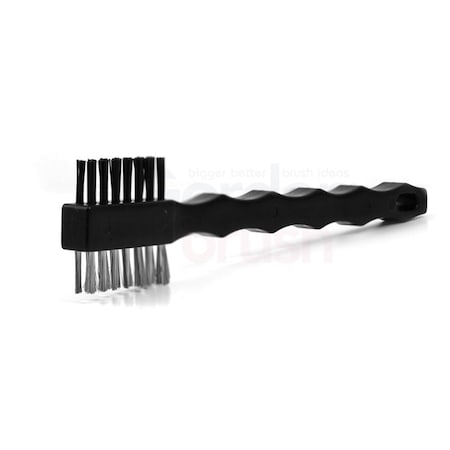 Gordon Brush 3x7 Row 0.006 SS 0.018 Nylon Bristle Double-Headed Brush, PK12 321SSNG-12